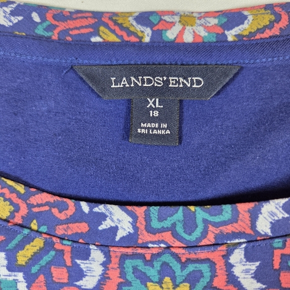 Lands' End Blue Art To Wear Tshirt Size XL - Picture 5 of 5